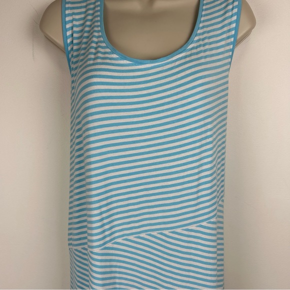 Chico’s Zenergy Pamela Aqua Striped Maxi Dress size 3 (XL/16) Athleisure - Picture 4 of 13